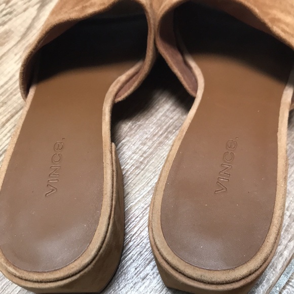 VINCE Tan Suede Mules, Size 8.5 - Picture 6 of 7